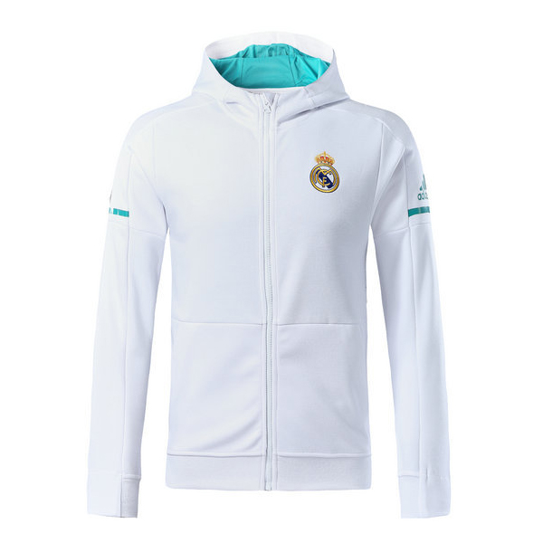 Sudaderas Con Capucha Real Madrid 2017/18 Blanco Verde