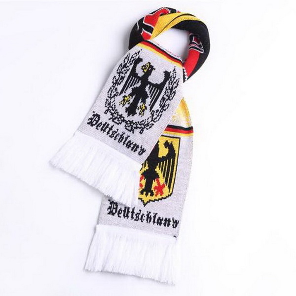 Bufanda Alemania Tejidas Blanco Gris